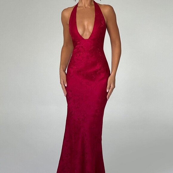 Josephine Maxi Dress- Red - Picture 1 of 8